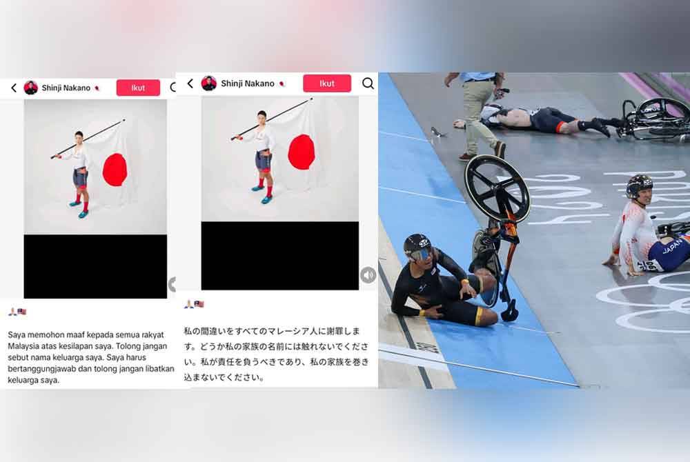 Nakano membuat permohonan maaf kepada warganet Malaysia. Foto Tiktok Shinji Nakano.