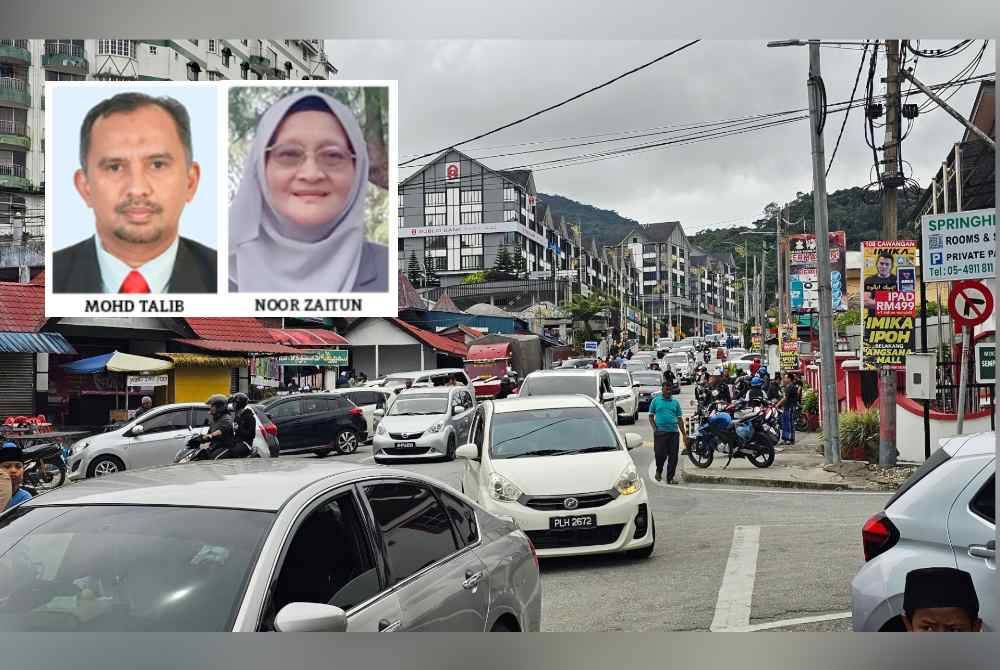 Kawasan Brinchang merupakan salah satu lokasi panas kesesakan lalu lintas di Cameron Highlands.