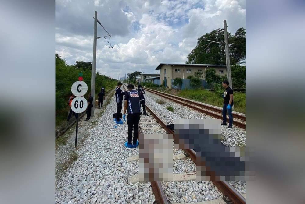 Seorang lelaki ditemui maut dipercayai dirempuh kereta api di Kampung Melayu Majidee pada Selasa. Foto IPD JBS