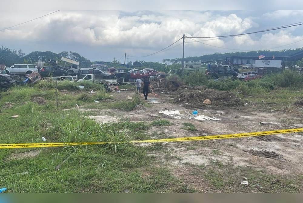 Lokasi insiden pertama yang menyebabkan seorang pengawal keselamatan parah ditetak.