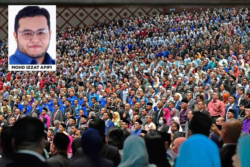 Ribuan penjawat awam yang hadir pada Majlis Amanat Perdana Perkhidmatan Awam (MAPPA) ke-19 “Perkhidmatan Awam Madani” di Pusat Konvensyen Antarabangsa Putrajaya (PICC), pada Jumaat. Foto Bernama 