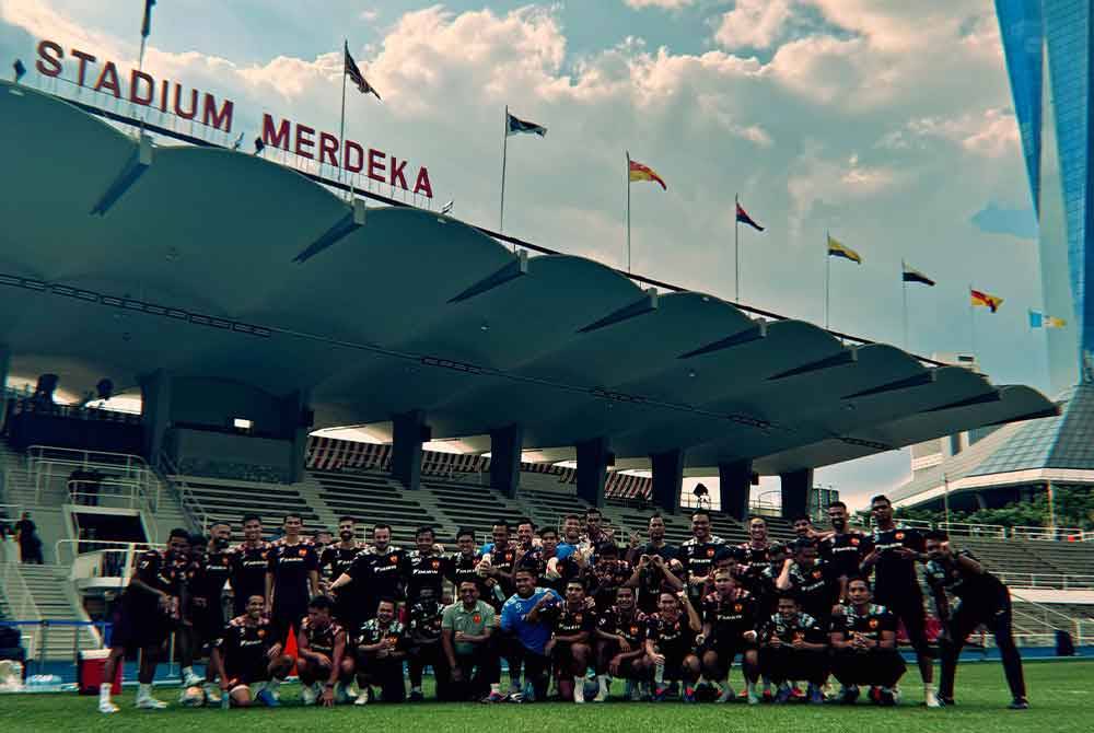 Pemain-pemain Selangor FC di Stadium Merdeka. Foto Selangor FC