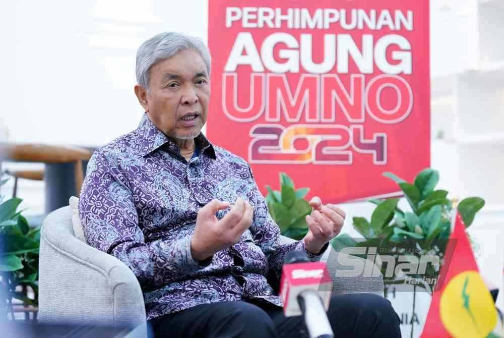 Ahmad Zahid ketika wawancara khas sempena PAU 2024 di Pusat Dagangan Dunia Kuala Lumpur (WTCKL) pada Sabtu.
FOTO: MOHD HALIM ABDUL WAHID