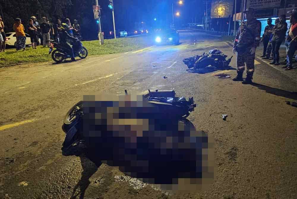 Seorang penunggang motosikal maut, manakala seorang lagi parah selepas terlibat kemalangan di simpang Pekan Manggatal, Jalan Tuaran, Kota Kinabalu pada Sabtu.