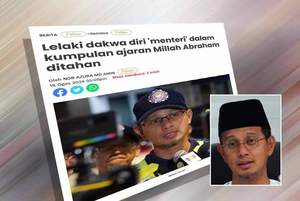 Laporan Sinar Harian. Gambar kecil: Mohd Fared