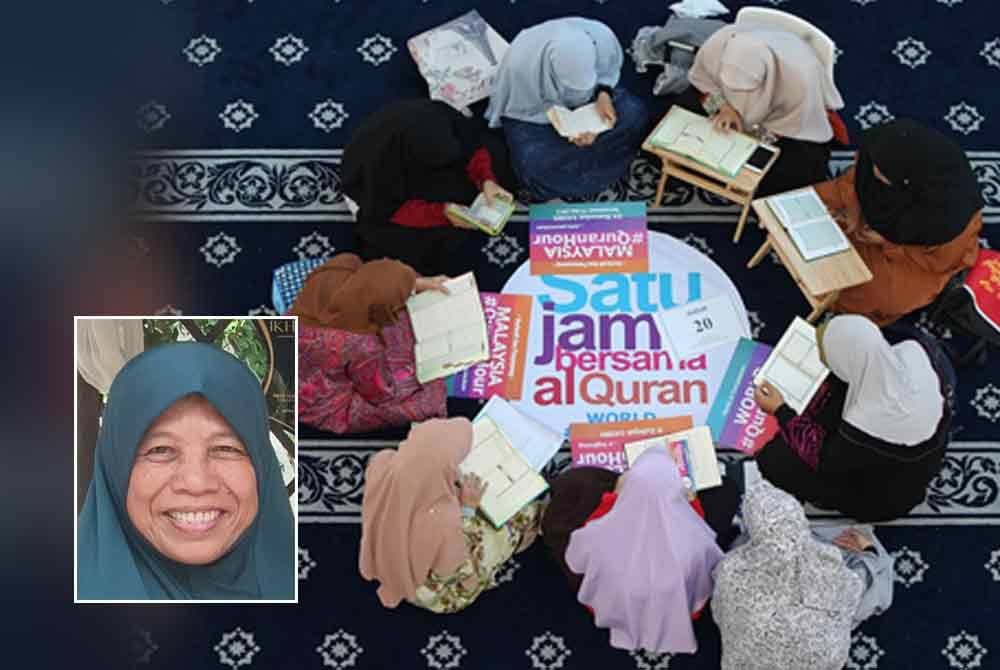 Malaysia #QuranHour tingkat penyertaan umat Islam mencintai kalam ALLAH. Gambar kecil: Halimah