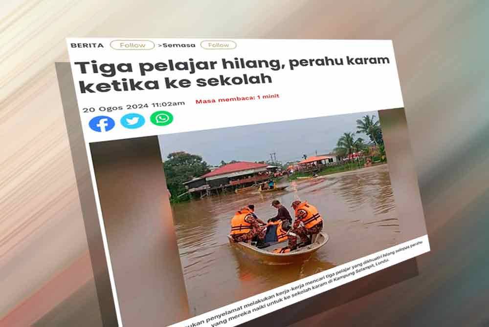 Laporan Sinar Harian pada Selasa.