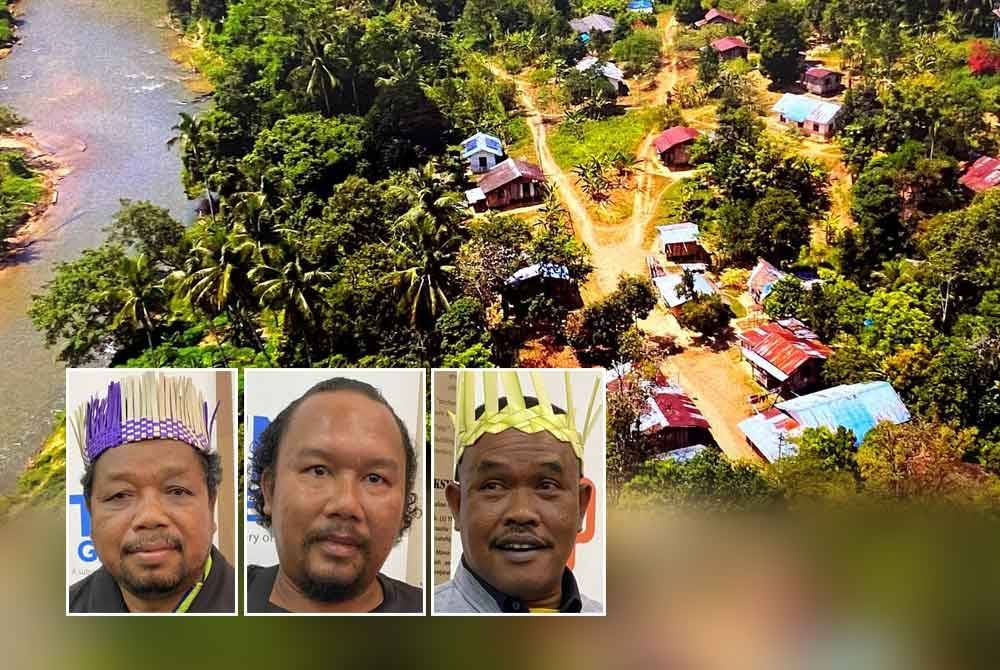 Orang Asli yang terlibat dengan pembinaan Empangan Nenggiri di Gua Musang menyifatkan penempatan baharu bakal mereka duduki nanti tidak jauh beza dengan yang asal. Gambar kecil dari kiri: Zainal Chali, Adam Roslan, Liman Ahong