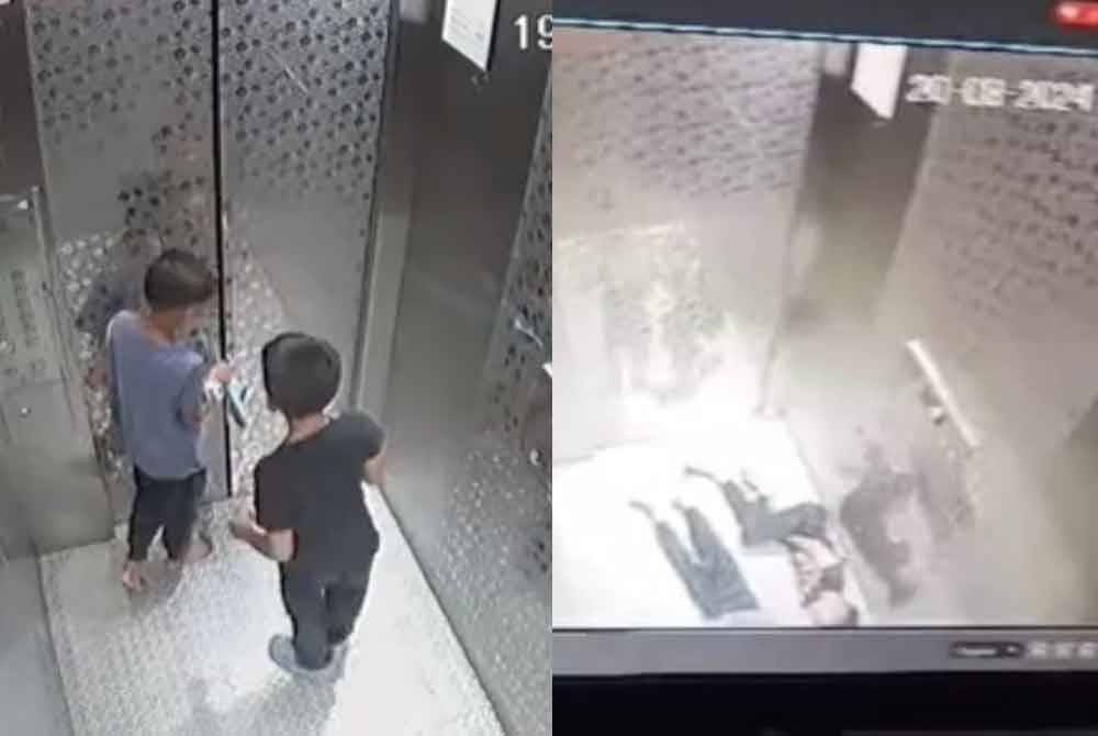 Tular video memaparkan perbuatan dua kanak-kanak sedang melakukan vandalisme dalam sebuah lif dekat Taman Desa Petaling, Cheras, pada Isnin