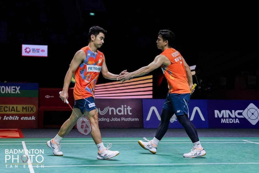 Penghalang terakhir mereka dalam merebut gelaran esok ialah beregu Korea Selatan, Kang Min-hyuk-Seo Seung-jae. Foto BadmintonPhoto