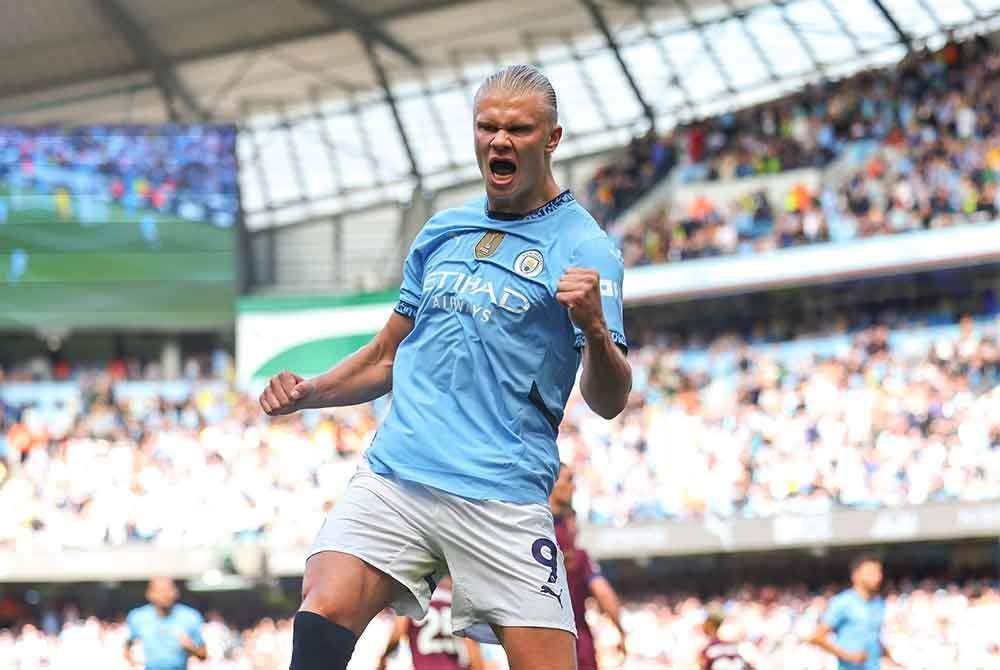 Haaland meledak hatrik di Stadium Etihad. Foto Agensi