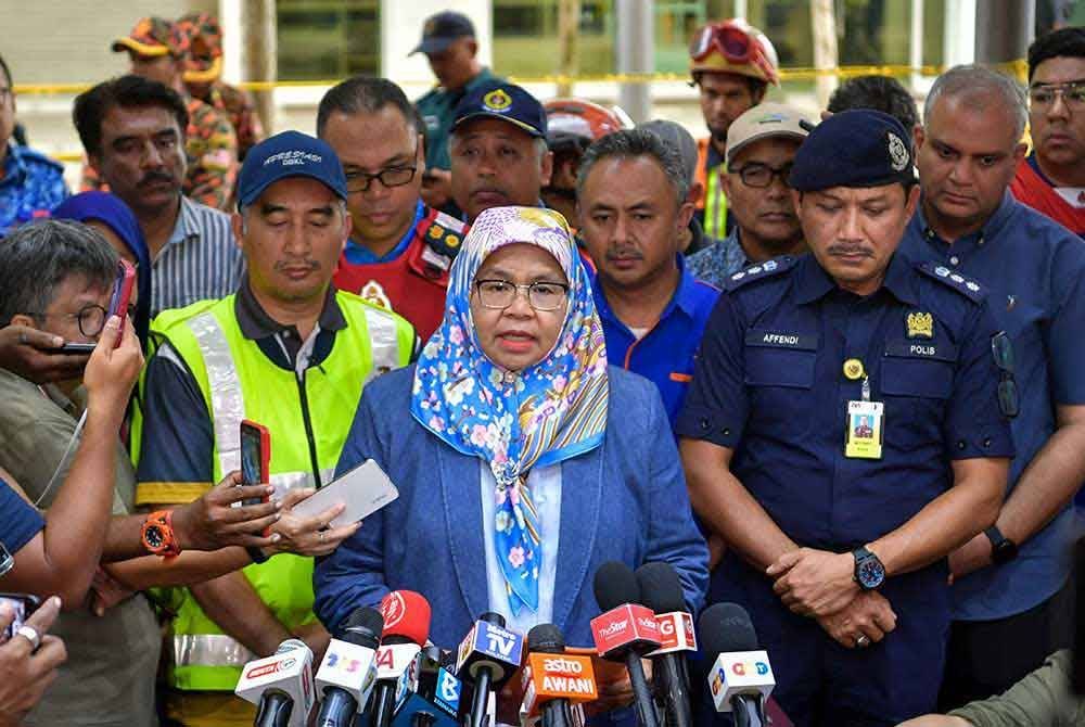 Maimunah bercakap dalam sidang media pada Ahad. Foto Bernama