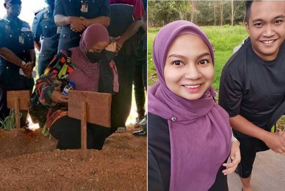 Gambar kenangan Nurul Jannah (kiri) bersama Allahyarham suaminya, Mohd Firdaus.