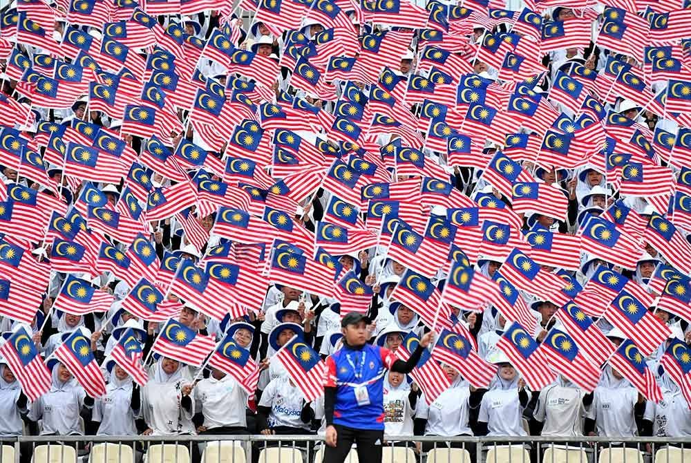 Suasana acara persembahan pada raptai penuh sambutan Hari Kebangsaan Ke-67 bertemakan &#039;Malaysia Madani: Jiwa Merdeka&#039; di Dataran Putrajaya pada Khamis. Foto Bernama