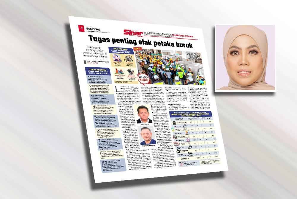 Keratan laporan khas Sinar Harian. Gambar kecil: Mazlina Zaira