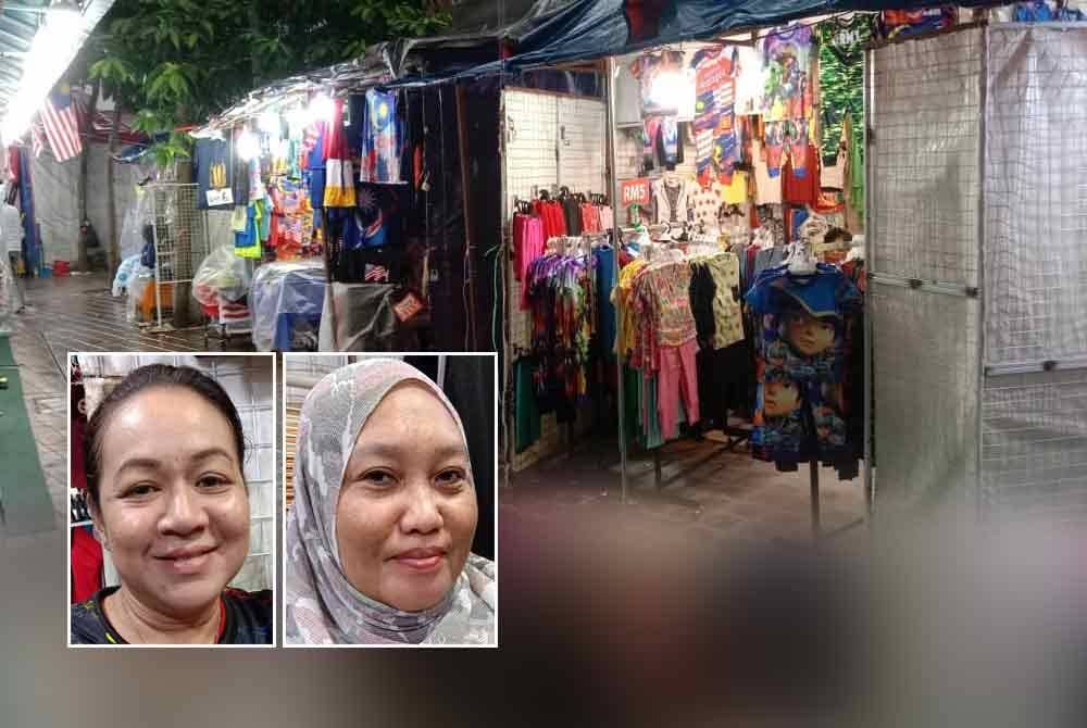 Kawasan premis perniagaan di Jalan Masjid India suram selepas kejadian tanah jerlus yang menimpa wanita warga India baru-baru ini. Gambar kecil dari kiri: Nani, Norhamiza