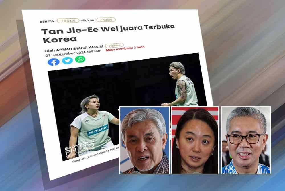 Ahmad Zahid, menteri ucap tahniah buat Tan Jie- Ee Wei, hadiah istimewa untuk Malaysia