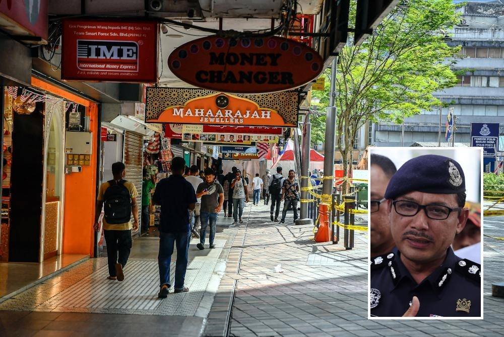 Situasi terkini lokasi berhampiran insiden tanah jerlus di Jalan Masjid India yang dibuka kembali kepada pengunjung ketika tinjauan hari ini. Foto Bernama (Gambar kecil: Sulizmie)