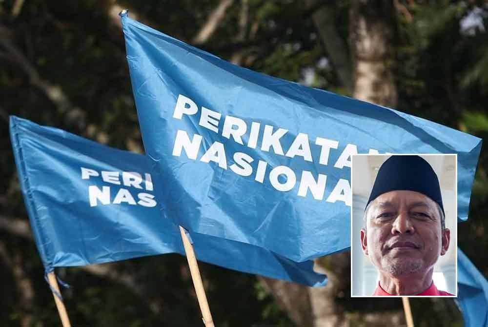 Perikatan Nasional (PN) akan memberi fokus terhadap isu semasa dan nasional dalam kempen PRK DUN Mahkota. Gambar kecil: Razali Idris