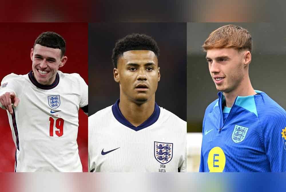 Gambar dari kiri: Phil Foden, Ollie Watkins, Cole Palmer