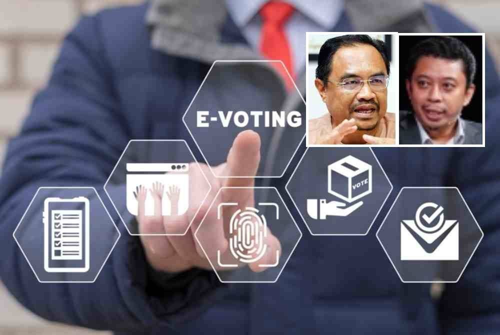 Penggunaan sistem e-voting juga bukan sahaja memberi alternatif baharu kepada pengundi, malah selari dengan perkembangan pesat teknologi maklumat dan kecerdasan buatan (AI) yang semakin mendapat tempat dalam kalangan rakyat Malaysia. Gambar hiasan Gambar kecil: Azli (kiri), Mohd Yadzil