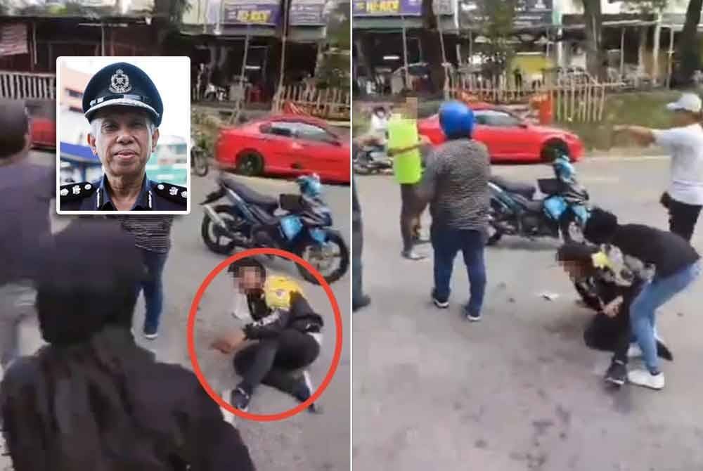 Tangkap layar video tular menyaksikan pergaduhan dua lelaki dipercayai disebabkan perselisihan faham akibat halangan parkir di Kepong, Kuala Lumpur pada Rabu. Gambar kecil: Ahmad Sukarno