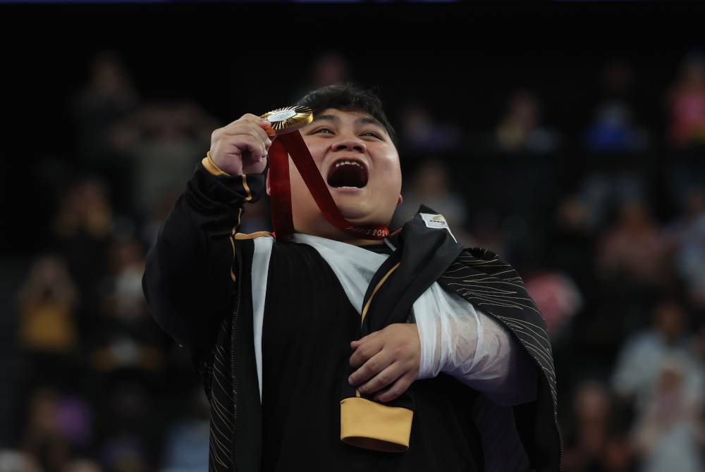 Bonnie Bunyau Gustin membuktikan kejaguhannya apabila mempertahankan pingat emas Sukan Paralimpik 2024 di Paris. Foto Bernama