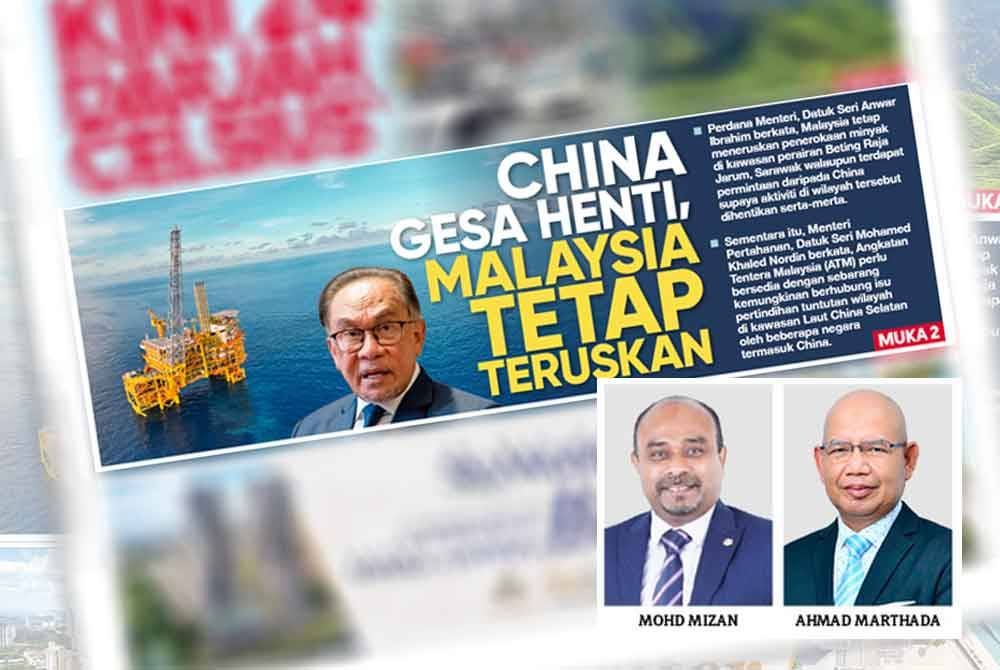 Laporan Sinar Harian mengenai kenyataan Perdana Menteri bahawa Malaysia akan terus teroka minyak di Laut China Selatan walau dibantah China.