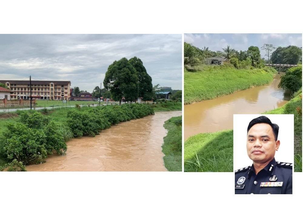 Pencemaran bau yang berlaku di sepanjang Sungai Tebrau di Kampung Maju Jaya, Johor. (Gambar kecil: Raub)