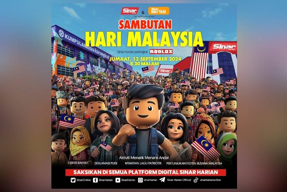 Sinar Harian buat julung kalinya mengadakan program Sambutan Hari Malaysia Sinar Harian Peringkat Roblox.