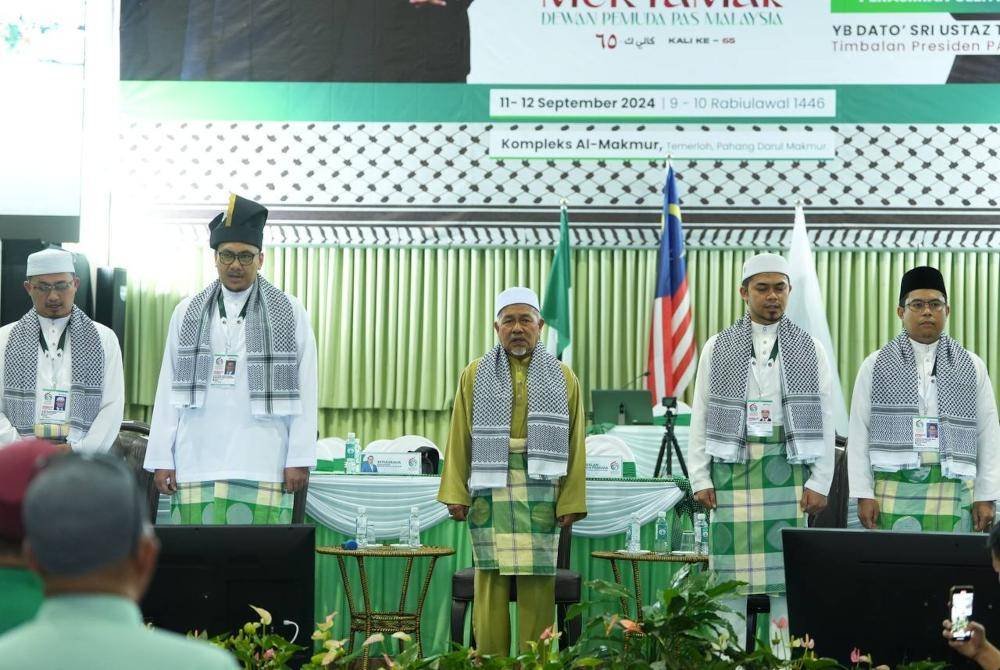 Tuan Ibrahim ketika hadir merasmikan Muktamar Pemuda Pas kali ke-65, pada malam Rabu.