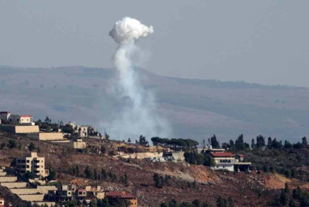 Israel menyerang selatan Lubnan pada Rabu seiring serangan dilancarkan Hezbollah. Foto AFP