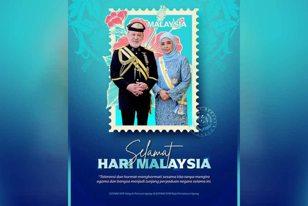 Tangkap layar ucapan Selamat Hari Malaysia menerusi Facebook Sultan Ibrahim Sultan Iskandar