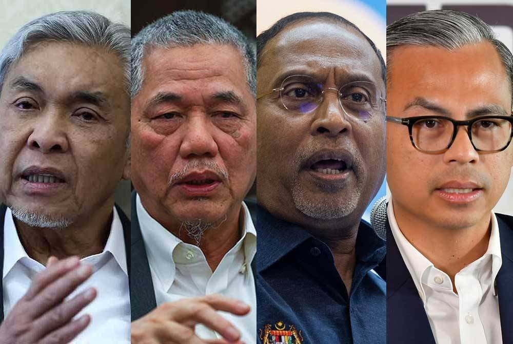 Dari kiri: Ahmad Zahid,Fadillah Yusof, Zambry, Fahmi