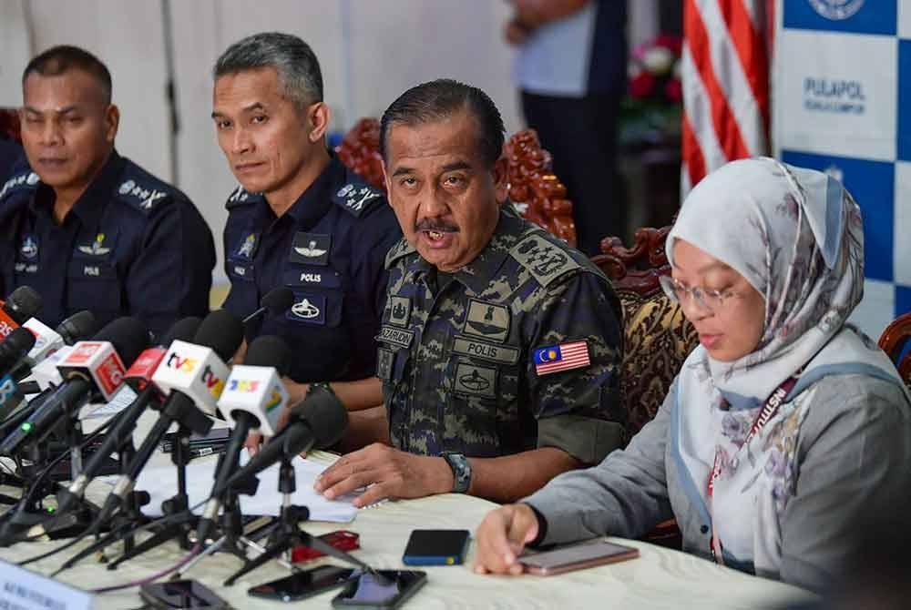 Razarudin ketika sidang media di Pusat Latihan Polis Kuala Lumpur pada Selasa. Foto Bernama