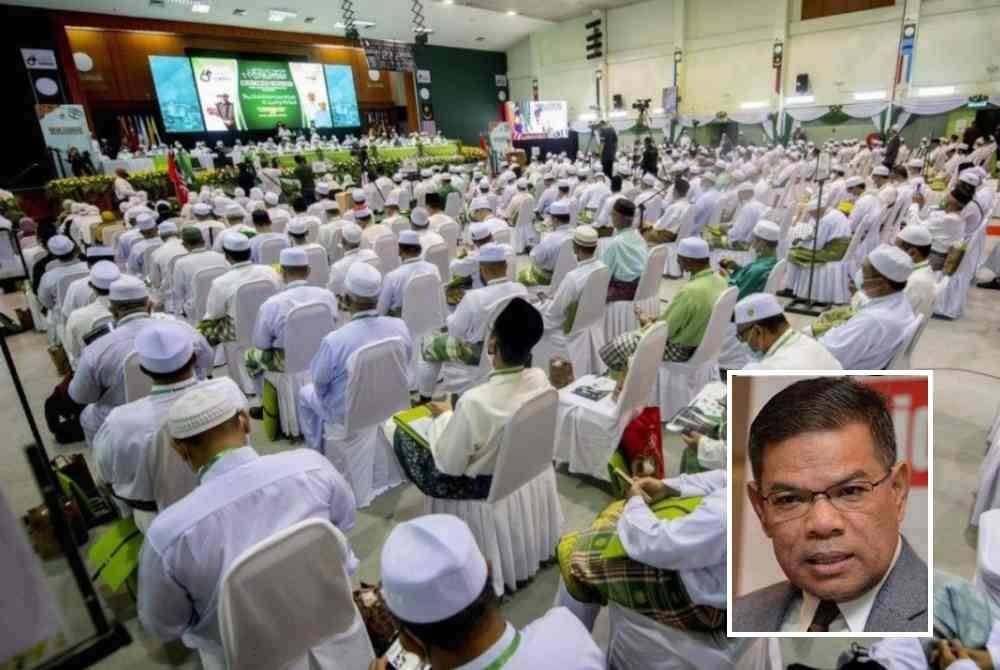 Muktamar Tahunan Ke-70 Pas yang berlangsung di Pahang, baru-baru ini. Gambar kecil: Saifuddin