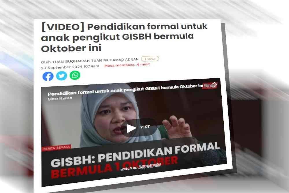 Pada Isnin, Menteri Pendidikan Fadhlina Sidek berkata, KPM akan mengambil alih aspek pendidikan bagi lebih 300 kanak-kanak yang diselamatkan menerusi Op Global mulai 1 Oktober ini dan program pendidikan untuk kanak-kanak tercicir berkenaan, yang tidak mendapat sebarang pendidikan formal sebelum ini, akan menggunakan modul khas di tempat perlindungan mereka sekarang.