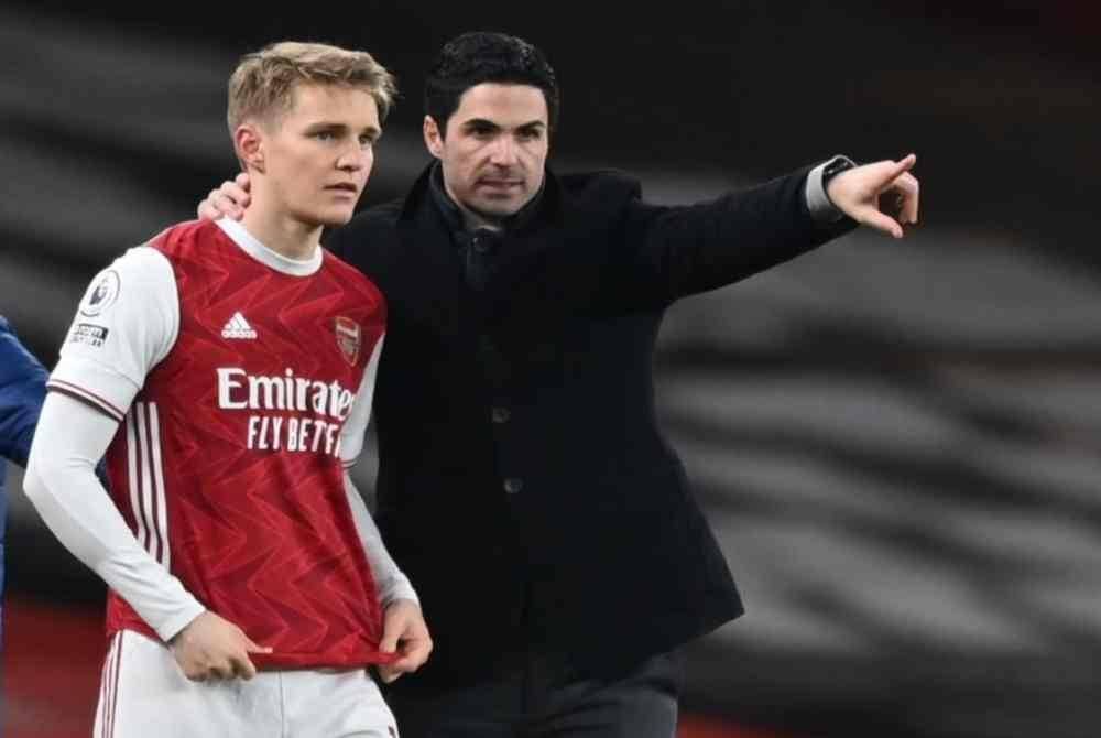 Arteta percaya Odegaard memerlukan beberapa minggu lagi kembali bersama Arsenal. Foto Agensi