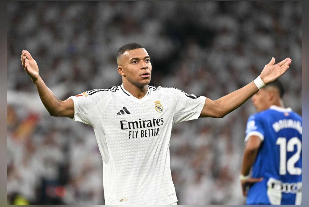 Menjelang pertembungan 'derbi' antara Real Madrid dan Atletico Madrid Ahad ini, terdapat peminat mula menyatakan rasa bimbang terhadap situasi Mbappe. Foto AFP