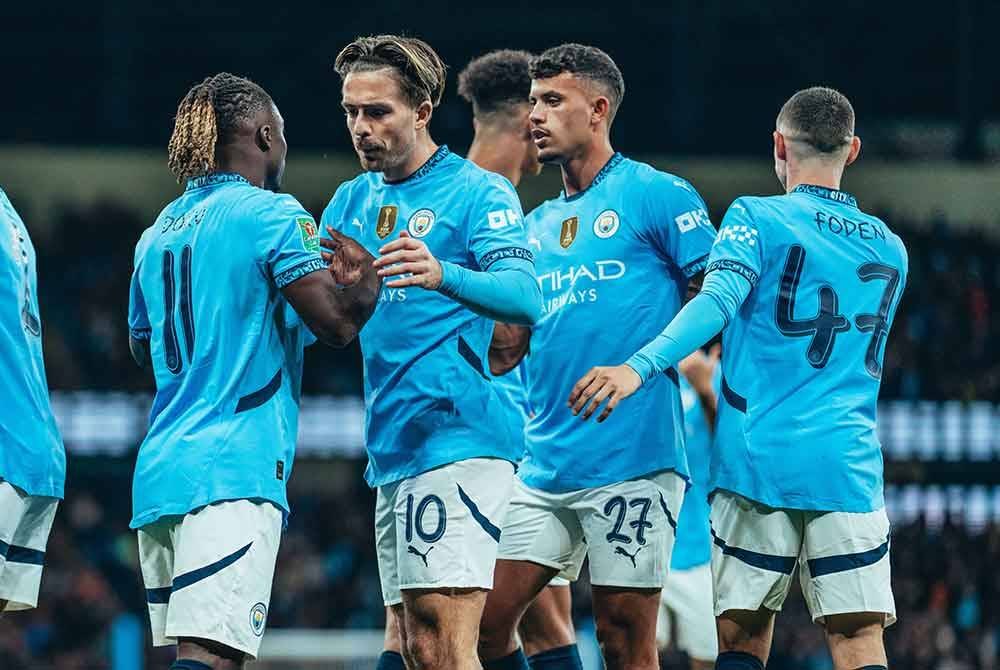 Manchester City akan berdepan Tottenham dalam Pusingan Keempat Piala Liga. Foto Agensi