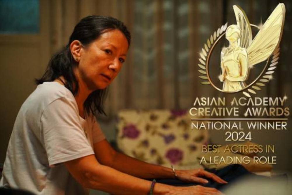 Susan Lankester meraih National Winner bagi kategori Pelakon Wanita Terbaik di AACA 2024 hasil lakonannya dalam filem Rain Town. IG susan_lankester