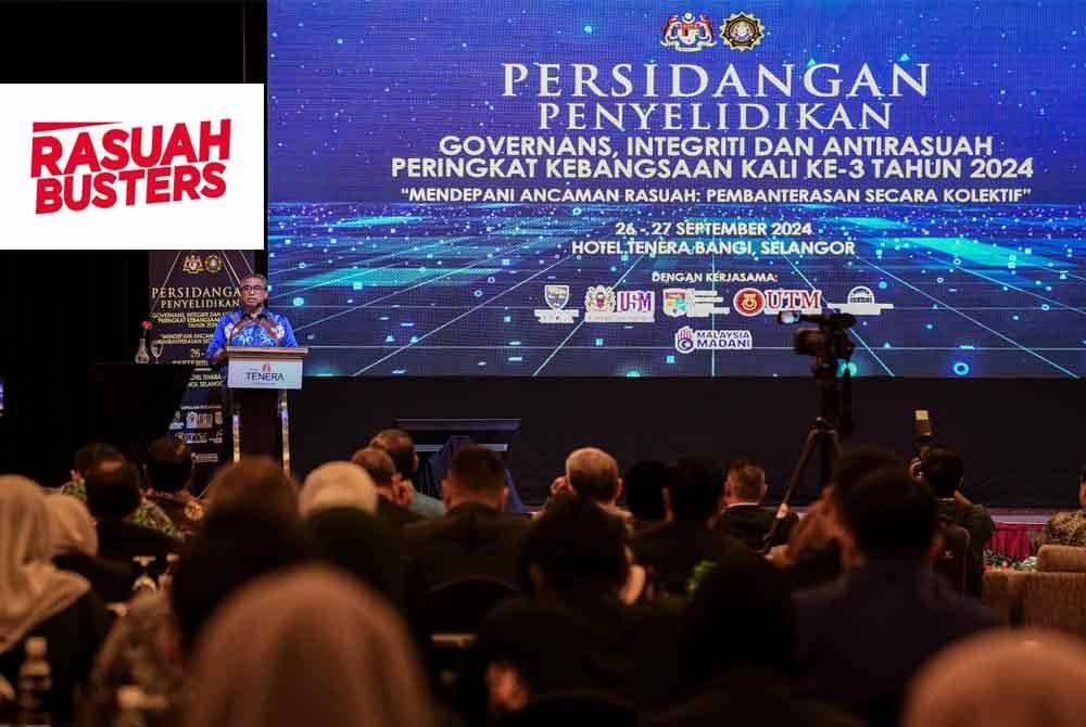 Persidangan Penyelidikan Governans, Intergriti dan Antirasuah Peringkat Kebangsaan kali ke-3 yang bertemakan &#039;Mendepani Ancaman Rasuah: Pembanterasan Secara Kolektif&#039;. Foto Bernama