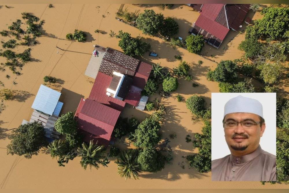 Keadaan banjir di Kedah baru-baru ini. Foto Bernama (Gambar kecil: Datuk Dr Mohamed Fadzli Hassan)