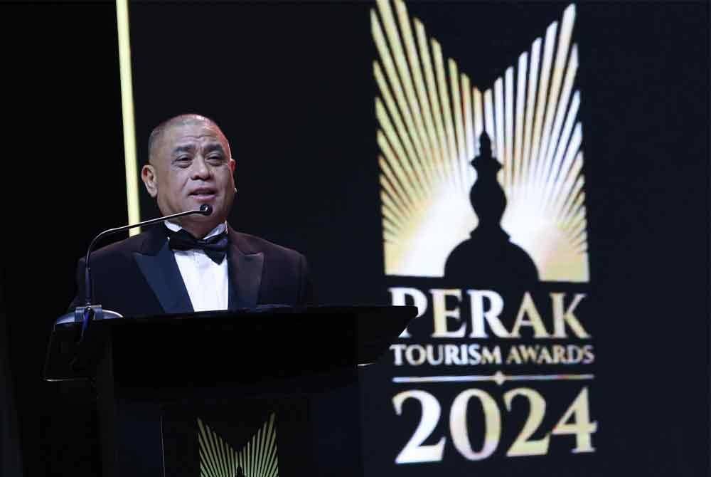 Saarani ketika berucap dalam majlis Perak Tourism Award 2024 di Pusat Konvensyen Casuarina pada Rabu.