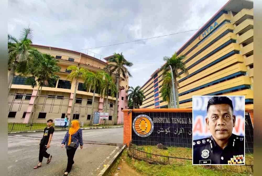 Mangsa dan suspek dibawa ke Hospital Tengku Ampuan Afzan untuk menerima rawatan dan disahkan tidak mengalami kecederaan serius selain dirawat sebagai pesakit luar. - Gambar hiasan, gambar kecil: Wan Mohd Zahari