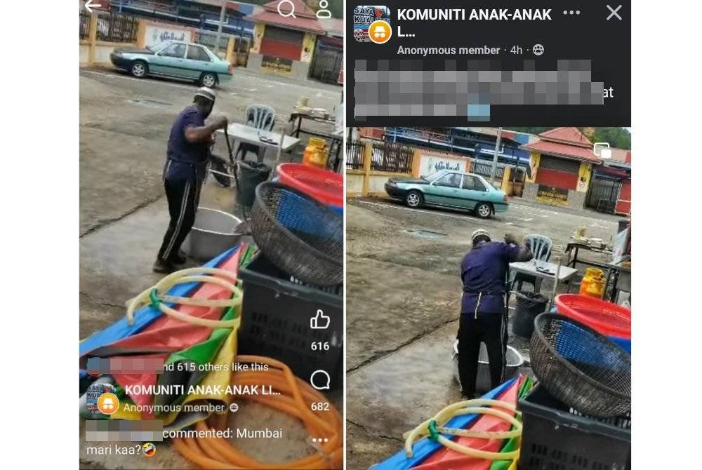 Tular video di laman sosial yang memaparkan aksi seorang lelaki dipercayai pekerja sebuah kedai makan di sini membersihkan periuk menggunakan penyapu pada Sabtu.