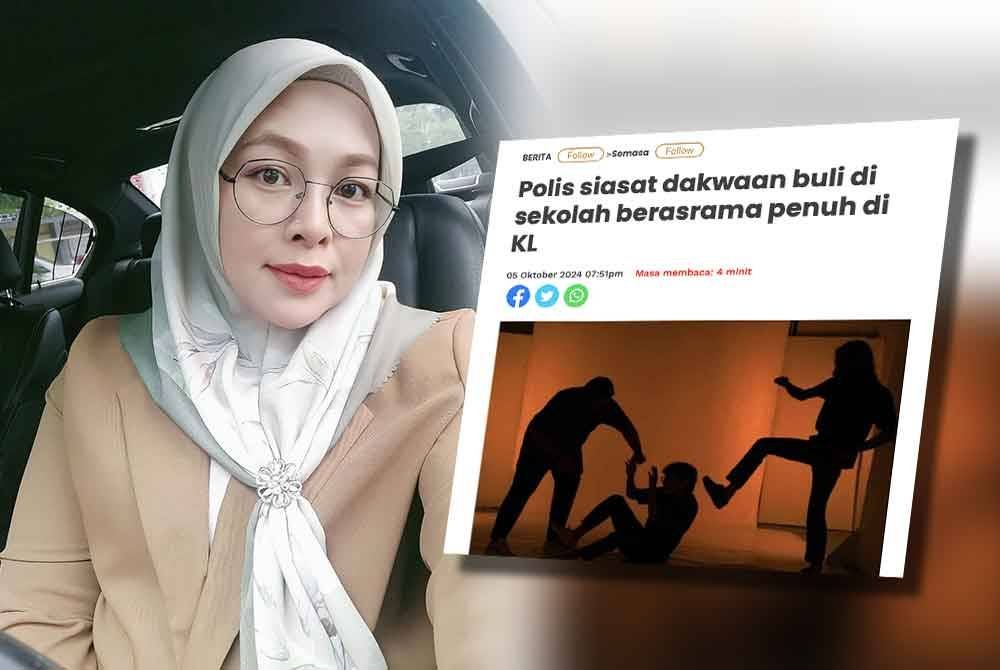 Sharifah Intan Norjihan (kiri), Polis sedang menjalankan siasatan berhubung dakwaan berlaku kejadian buli membabitkan anak seorang penyanyi dan beberapa individu lain di sebuah sekolah berasrama penuh di ibu negara.