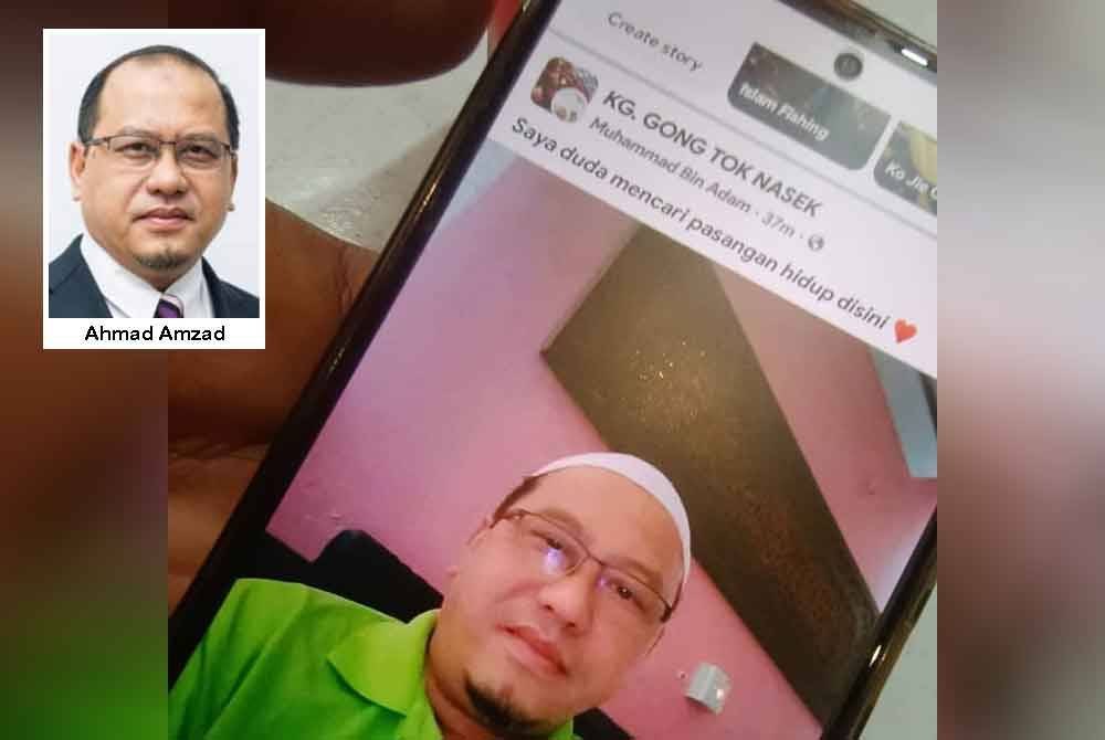 Antara hantaran daripada akaun palsu di laman sosial Facebook yang menggunakan identiti Ahmad Amzad.