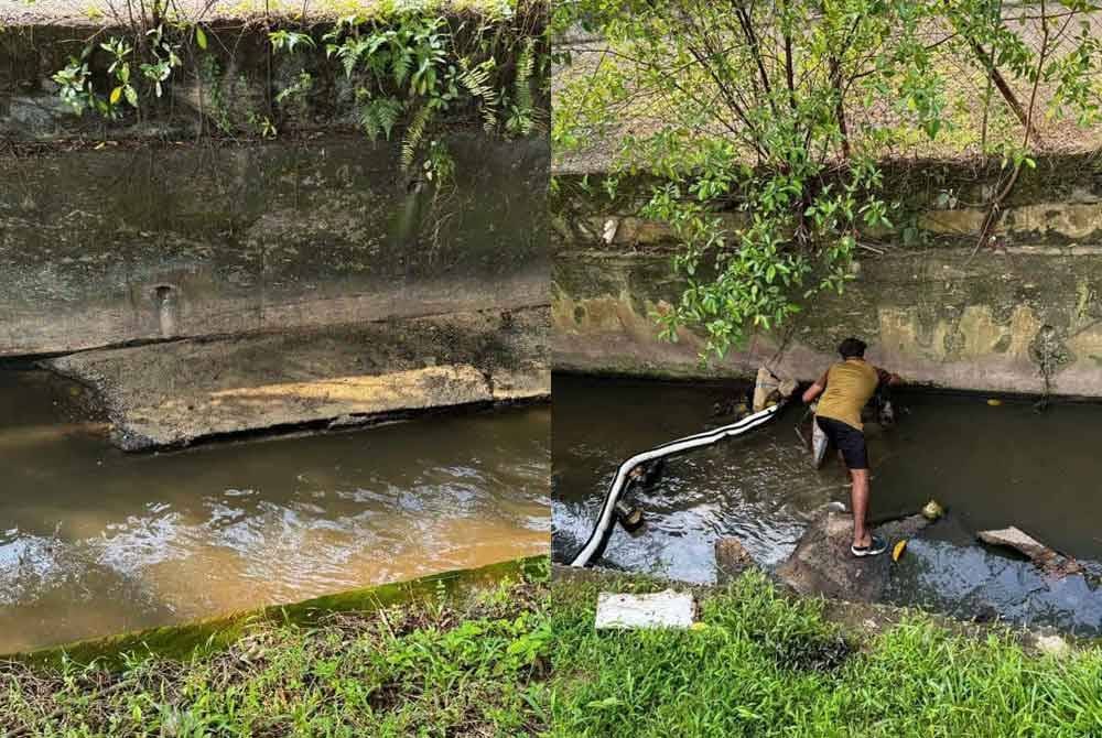 Aliran tercemar disyaki berpunca daripada sebuah kilang di kawasan Rawang Integrated.