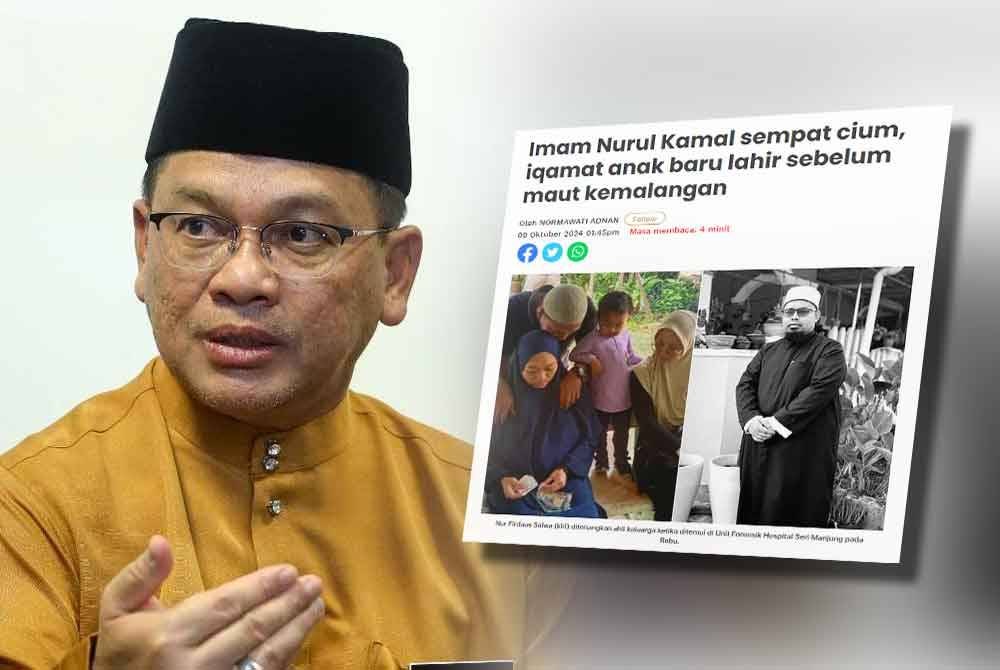 Mohd Na&#039;im (kiri), Tangkap layar laporan Sinar Harian pada Rabu.